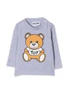 Moschino T-shirt Teddy Bear In Cotone In Grey
