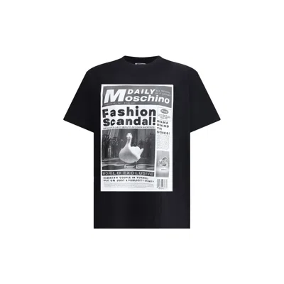MOSCHINO T-SHIRT WHIT MAXI MEN'S PRINT