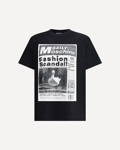 MOSCHINO T-SHIRT WHIT MAXI PRINT