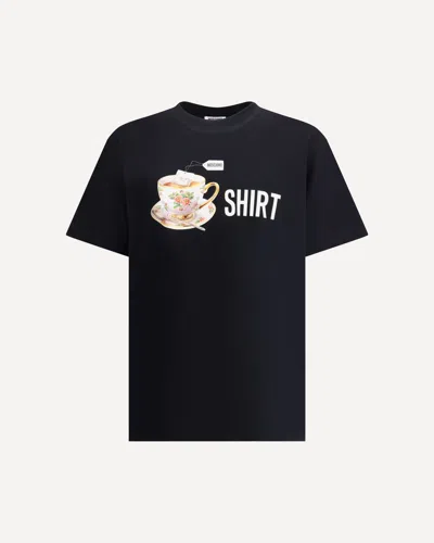MOSCHINO T-SHIRT WHIT MAXI PRINT