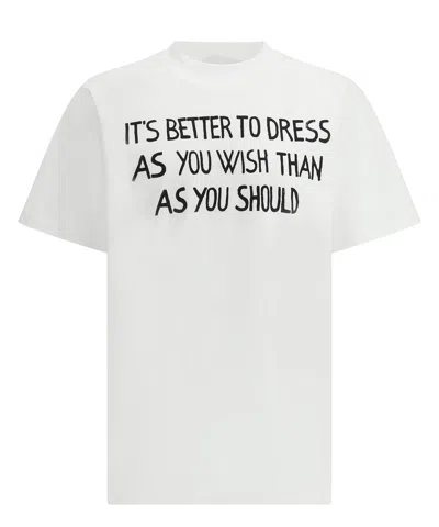 MOSCHINO MESSAGE PRINT T-SHIRT