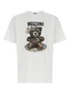 Moschino Teddy Logo Print T-shirt In White