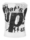 Moschino Graphic Print T-shirt With Cut-out Details In White