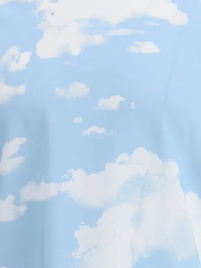 Moschino T-shirt With Cloud Print In Blue