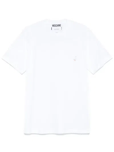 MOSCHINO MOSCHINO T-SHIRT WITH EMBROIDERY