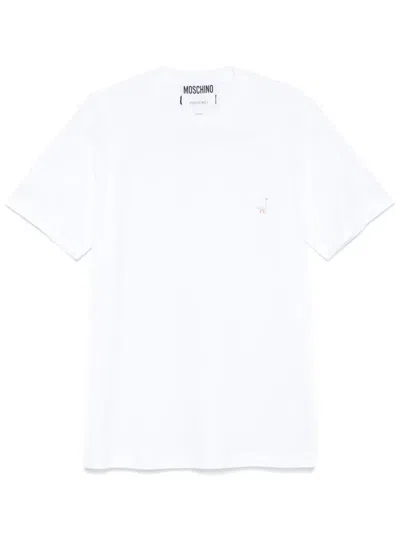 MOSCHINO MOSCHINO T-SHIRT WITH EMBROIDERY