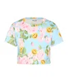Moschino T-shirt With Floral Print In Pink