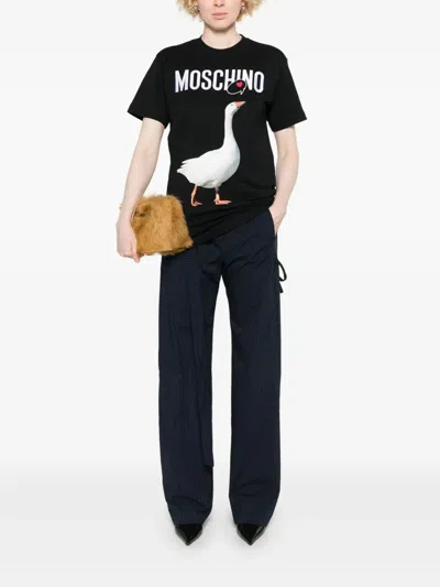 Moschino T-shirt With Graphic Print In Black