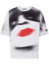 Moschino Crew Neck Graphic Print T-shirt In White