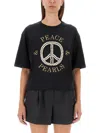 Moschino Black Cotton Logo Print T-shirts