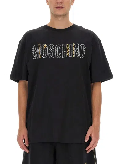 Moschino T-shirt With Logo In Black