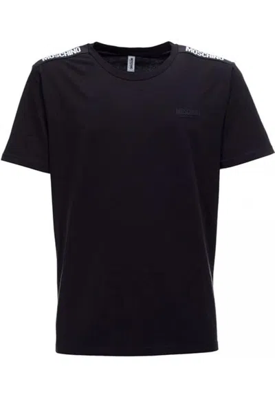 Moschino T-shirt With Logo Band In Nero