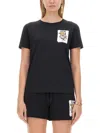 Moschino Teddy Bear-print Cotton T-shirt In Black
