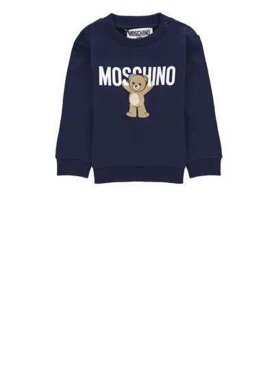 Moschino Babies' T-shirt With Logo In Blue