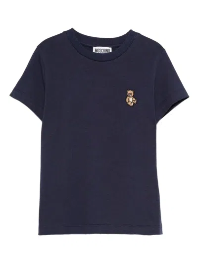 Moschino Kids' T-shirt With Logo In Blue
