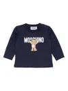 Moschino Blue T-shirt For Babykids With Teddy Bear In Blue