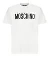 Moschino Cotton T-shirt With Logo Print In White