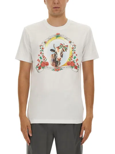 Moschino Organic Cotton Jersey T-shirt Archive In White