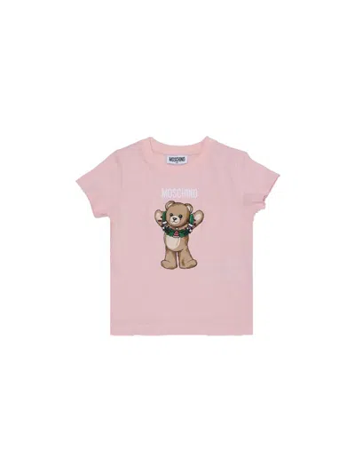 Moschino Kids' T-shirt With Logo In Pink