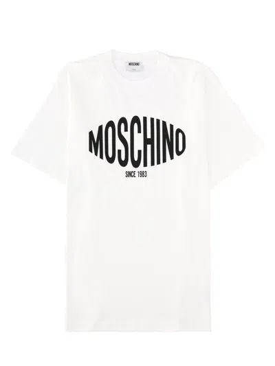 Moschino Crew Neck Jersey T-shirt Short Sleeves In Animal Print