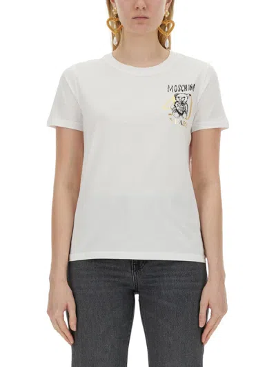 Moschino T-shirt With Logo In White