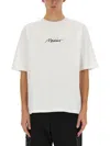 Moschino Short Sleeve Logo T Shirt White In White