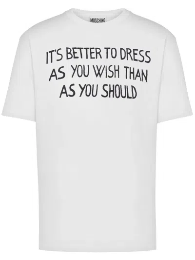 MOSCHINO T-SHIRT WITH PRINT