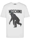 Moschino T-shirt Chimpanzee Print In Yellow