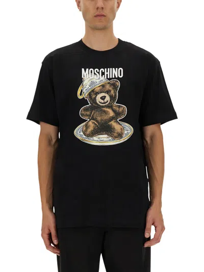 Moschino T-shirt With Print In Black