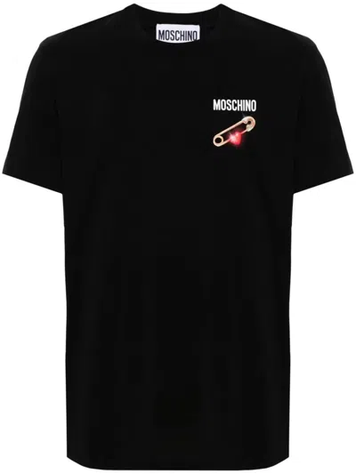 Moschino Logo T Shirt Black