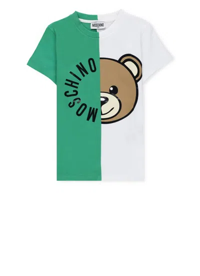 Moschino Kids' T-shirt With Print In Green