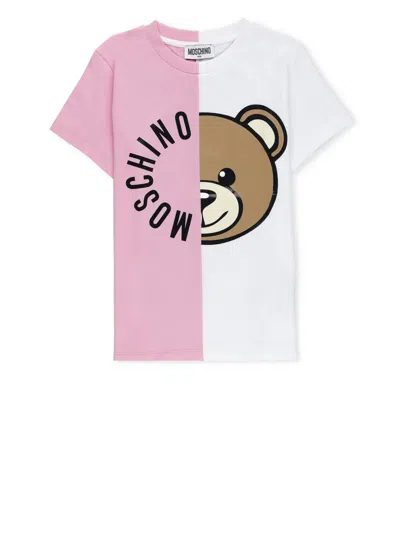 Moschino Kids' T-shirt With Print In Pink