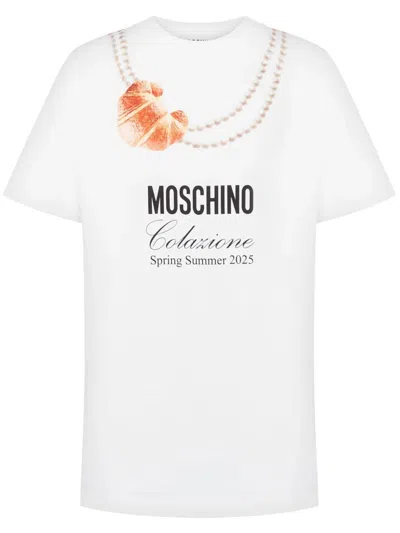 Moschino T-shirt With Print In White