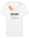 Moschino Oversized Cotton T-shirt With Playful Croissant Print In White