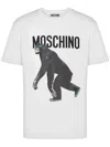 Moschino T-shirt Chimpanzee Print In Yellow