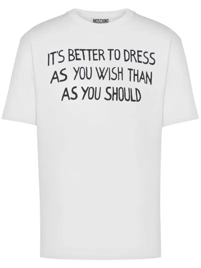 MOSCHINO T-SHIRT WITH PRINT