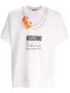 Moschino Crew Neck Graphic Print Short Sleeves T-shirt In White