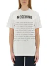 Moschino Crew Neck Graphic Print Short Sleeves In White