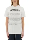 Moschino Crew Neck Graphic Print Short Sleeves In White