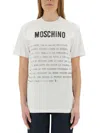 Moschino Crew Neck Graphic Print Short Sleeves In White