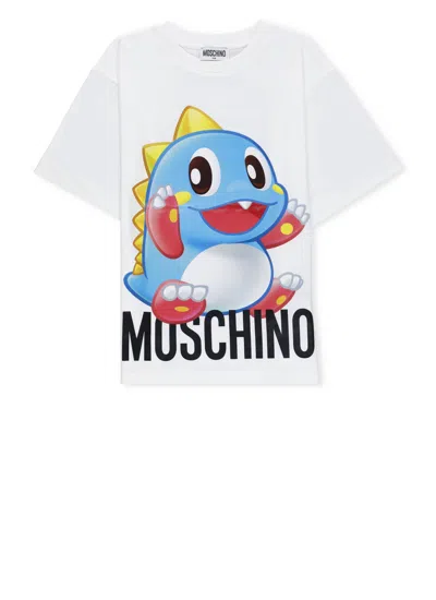 Moschino Kids' T-shirt With Print In White