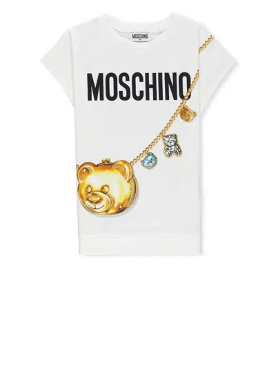 Moschino Kids' T-shirt With Print In White