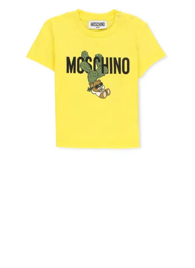 Moschino Babies' T-shirt With Print In Yellow