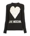 Moschino T-shirt With Round Neck And Long Sleeves In Black