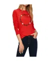 Moschino T-shirt With Round Neck And Long Sleeves In Red