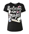 Moschino T-shirt With Round Neck And Short Sleeves In Black