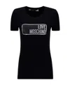 Moschino T-shirt With Round Neck And Short Sleeves In Black