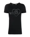 Moschino T-shirt With Round Neck And Short Sleeves In Black
