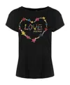 Moschino T-shirt With Round Neck And Short Sleeves In Black