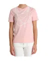 Moschino T-shirt With Round Neck And Short Sleeves In Nude